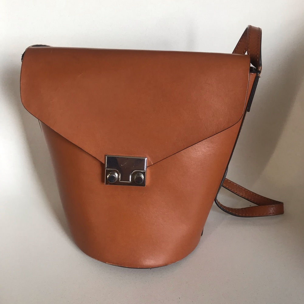 Loeffler Randall bucket tan shoulder bag